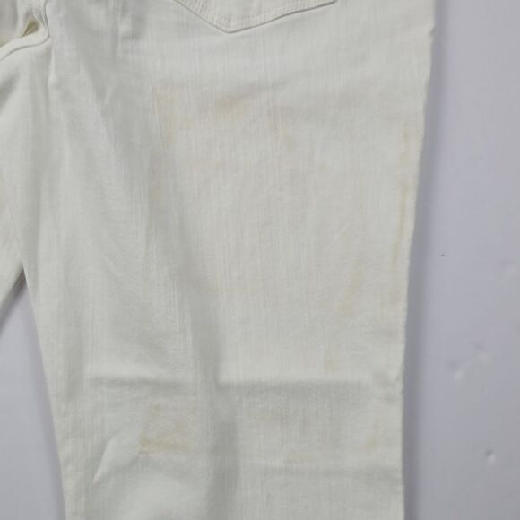 J. Crew Factory -1110 NWT Mid Rise Flare crop white jeans signature stretch 32 - Picture 7 of 11